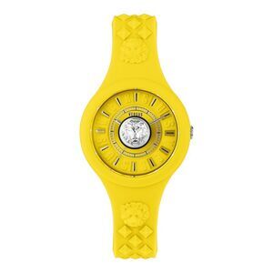 Versus Versace  Fire Island Lion Strap Watch Yellow Womens